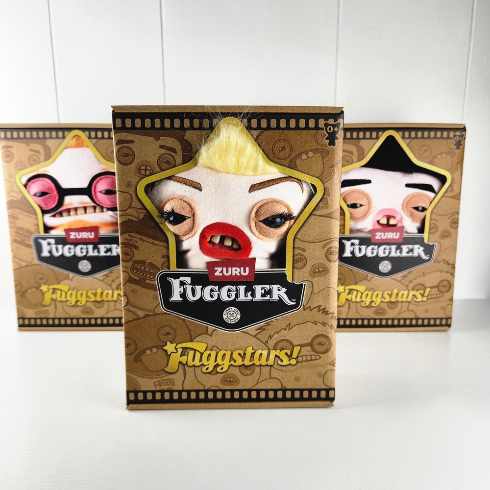 Zuru Fuggler Fuggstars Plush Set Taylor Swift Elvis Ed Sheeran 15754 Lot of 3